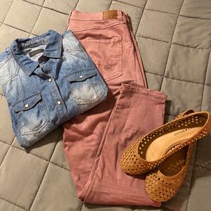 American Eagle Hi Rise Jeggings size 12 Short